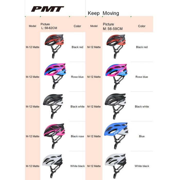✨Ready Helm Sepeda Pmt M-12 Matte Terbatas