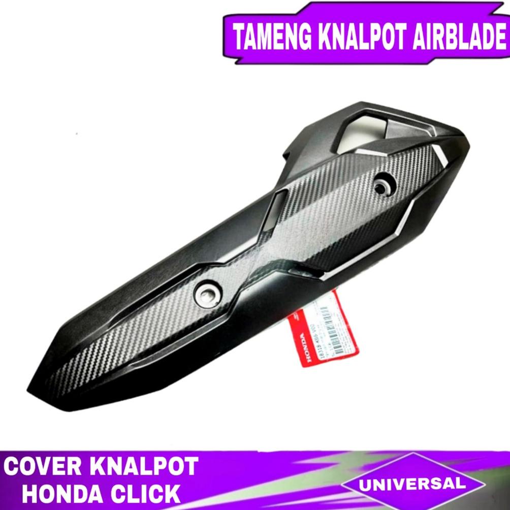 PROMO MURAH TUTUP TAMENG COVER KNALPOT AIRBLADE VIETNAM CARBON MOTIF NEW COVER TUTUP TAMENG KNALPOT 