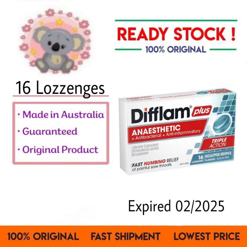 

Permen Difflam Plus Menthol And Eucalyptus Untuktenggorokan Aussie