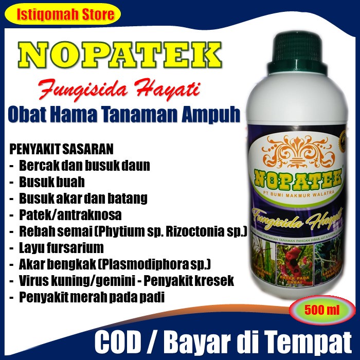Nopatek Fungisida Obat Yakit Tanaman Sayuran Cabe Tomat Sawi Kentang Mentimun Kedelai Kacang Dll
