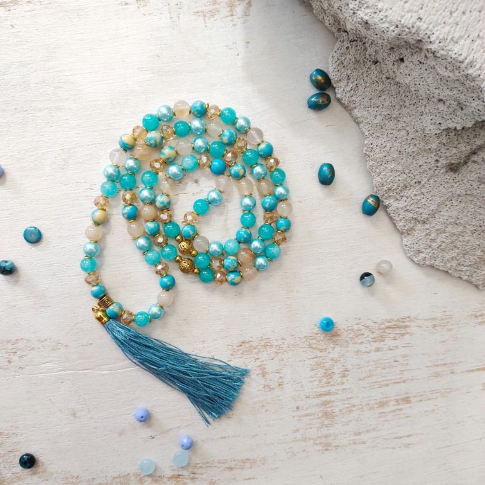 [Baru] Tasbih 99 Mix Beads Warna Biru Tosca Berkualitas