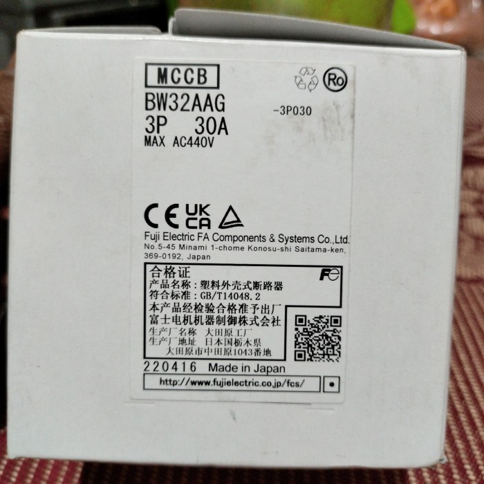 [New] Mccb Fuji Bw32Aag 3 P 30A Limited