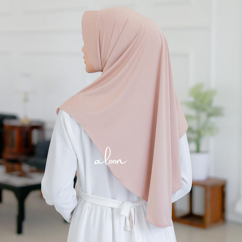 Promo - Hijab Bergo Hamidah Jersey Size L by aloon.co Jilbab Instan