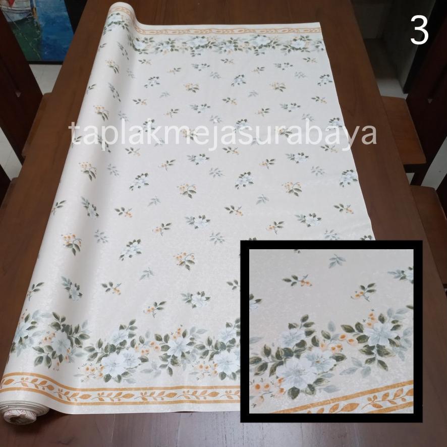 Terbaik Taplak Meja Makan Plastik Meteran Per 50 cm Shabby Chic Custom Ukuran Motif Bunga Buah 