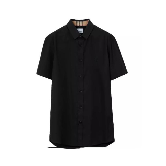 Fashion Pria | Burberry Logo Black Short Shirt / Kaos Hitam Branded Original  Kekinian