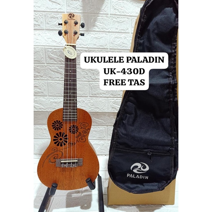 [Original] New Ukulele Paladin Model Uk-430D Ukiran Free Tas Penyimpanan Limited