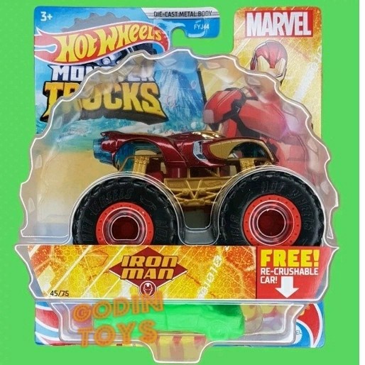 ✅COD Monster Trucks Iron Man Marvel Hot Wheels Ironman Truck Hotwheels Limited