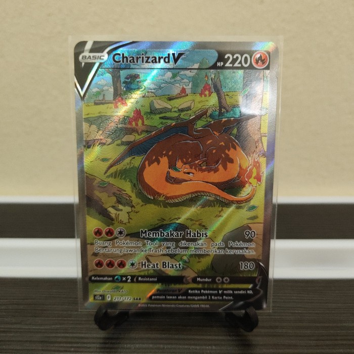 ✅COD Pokemon Tcg Indonesia Charizard V S12A 211/172 Sar Berkualitas