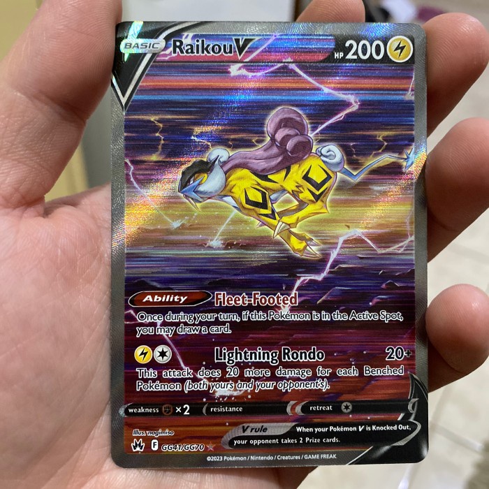 ✅COD Kartu Pokemon Card Raikou V Crown Zenith Diskon
