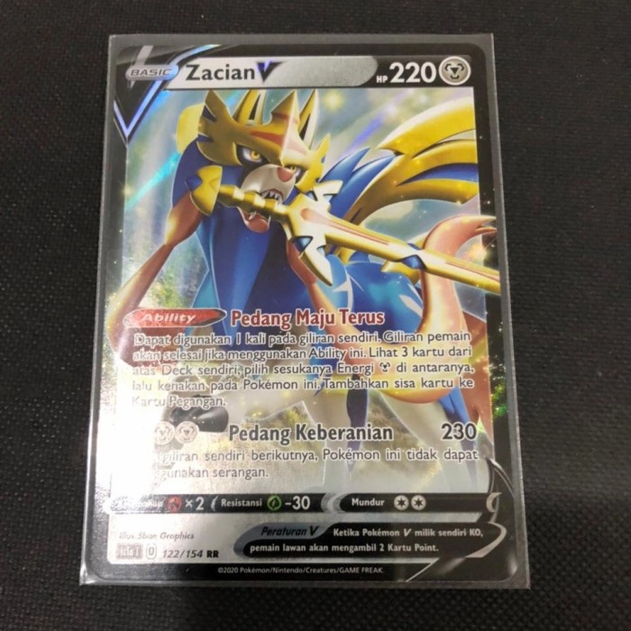 ✅COD Zacian V Rr Kartu Pokemon Bukan Dedenne Bukan Eevee Bukan Pokemon Sr Terbatas