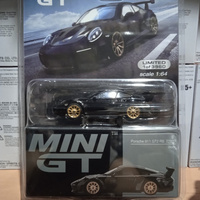 ✅COD Mini Gt Porsche 911 Gt2 Black Limited