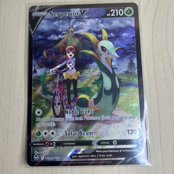 ✅COD Serperior V Tg 13/30 Trainer Gallery Silver Tempest Pokemon English Limited