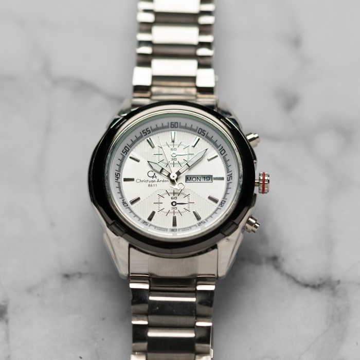 ✅New Ori Jam Tangan Pria Christyan Arden Daydate Ca8611 Gth-White46Mm Limited