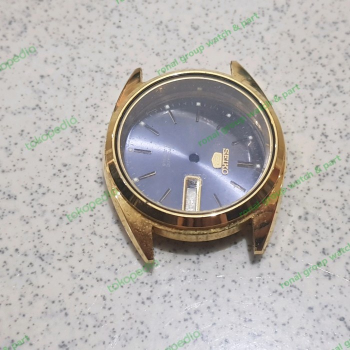 ✅New Ori Case Watch  Casing Plat Knop Jarum Jam Seiko5 7S26 7009 Gold Berkualitas