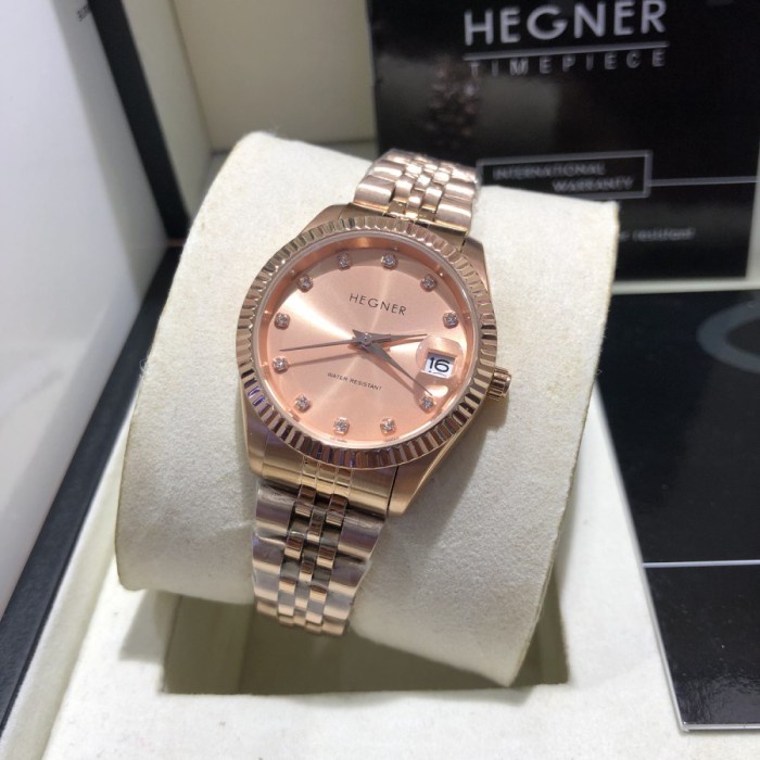✅New Ori Hegner 1703 Full Rosegold Wanita Original Garansi 1Tahun Terbatas