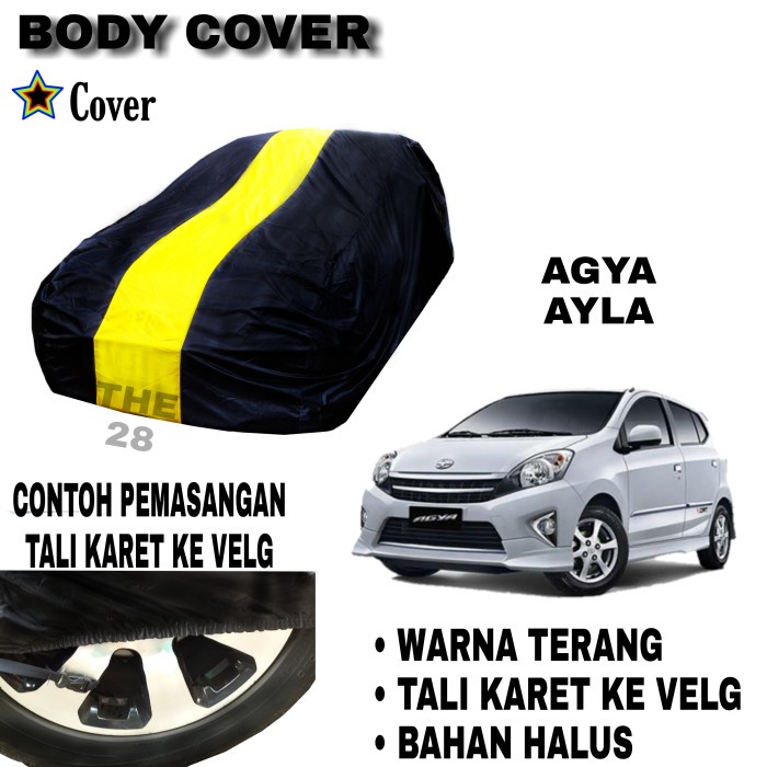 ✅Ready Sarung Mobil Agya Ayla List Single Kuning Cover Agya Ayla Limited