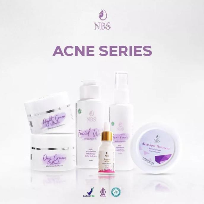 paket perawatan wajah acne NBS skincare penghilang jerawat bruntusan