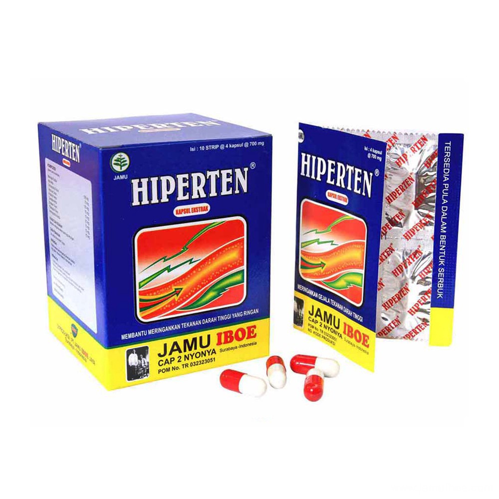 

Jamu IBOE 1 dos Hiperten Strip (Kapsul) Atasi Gejala Darah Tinggi/Hipertensi