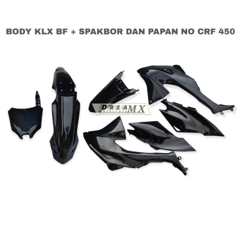 Body set klx bf plus Spakbor depan dan Papan nomor CRF 450 2023 Body Supermoto klx 150 bigfoot