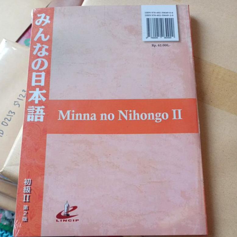 New buku belajar bahasa jepang (minna no nihongo 2 ) versi bahasa indonesia 
