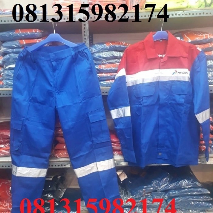 [COD] Setelan Kemeja Celana Pertamina Br Shield Diskon