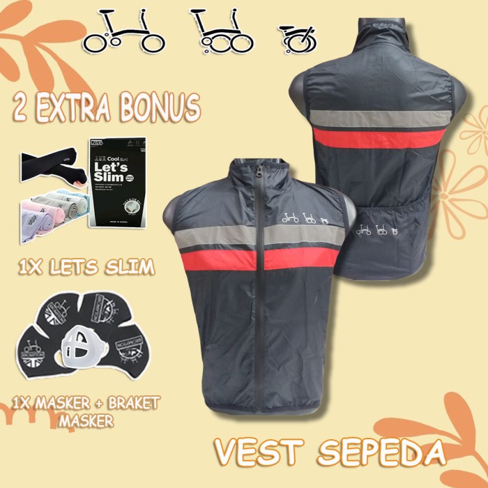 [COD] Rompi Vest Komunitas Sepeda Lipat Olah Raga Sepeda Limited