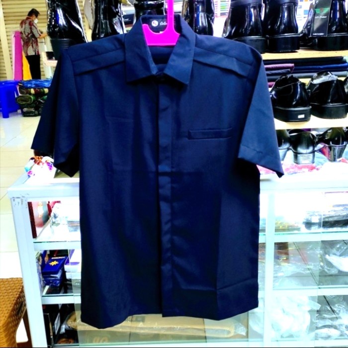 [COD] Safari Paspampres Navy/Biru Dongker Pendek Bahan Woll Berkualitas - Xl Diskon