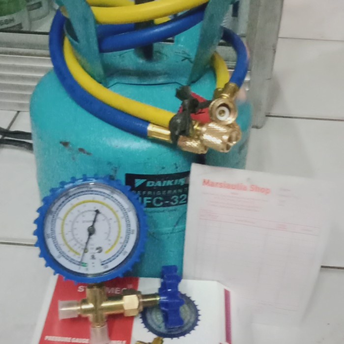 [New] Paket 1Kg Freon R32  Set Selang Manifold R32 Tabung Kecil Praktis Diskon
