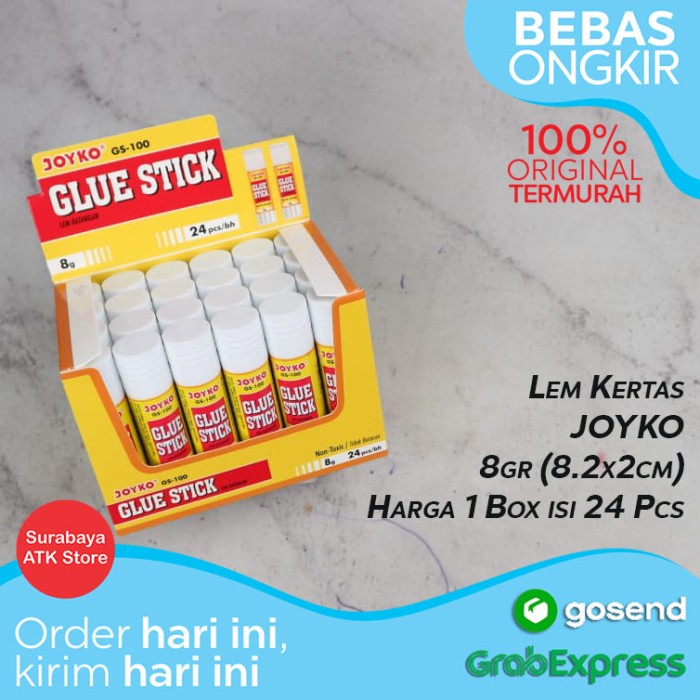 

Lem Batang Joyko Gs-100 8Gr 24Pcs Glue Stick Lem Kertas