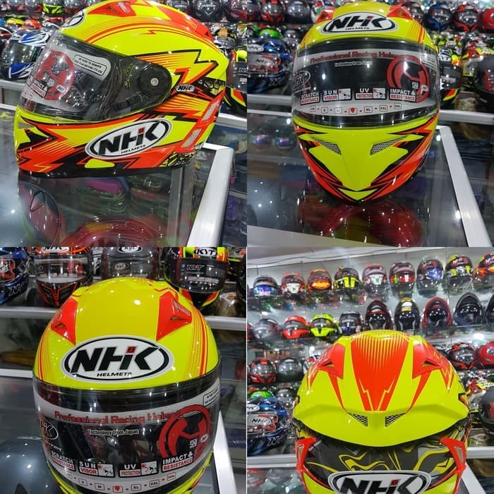✨Termurah Helm Nhk Gp Pro Race Flash Yellow Red Gppro Fluo Limited