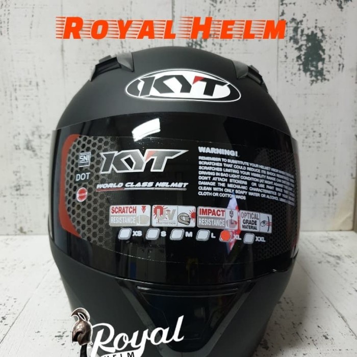 Helm Kyt R10 Solid Black Matt / Hitam Doff Size M