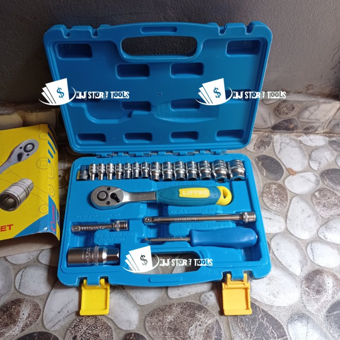 ✅New Kunci Sok Set 21 Pcs Lippro Socket Kunci Sock Set Original Lippro 6Pt Terbatas