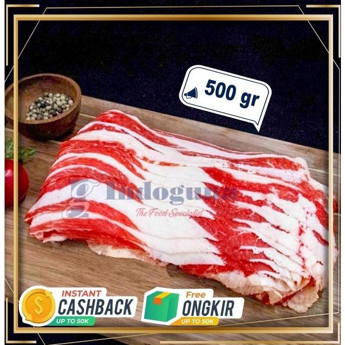 

Ready Stok Daging Sapi - Aus Be Slice Shabu -+500 Gr Tokonyaolfie