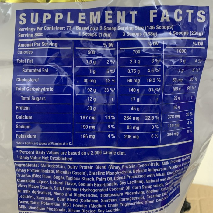 King Mass 20 Lbs Ronnie Coleman Rc Gainer Susu Penambah Berat Badan