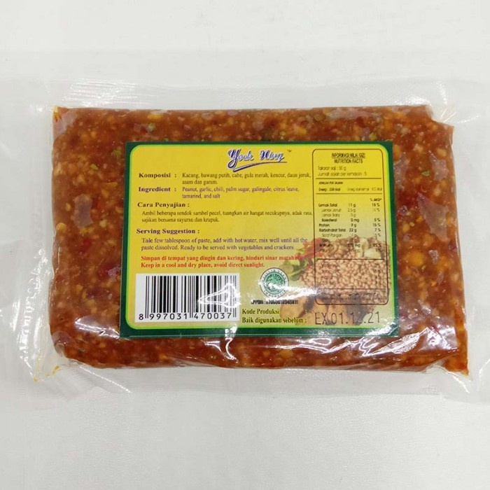 

Yoek Ning Sambal Pecel Tidak Pedas 250 G