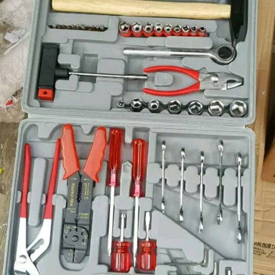 ✅New Ori Tool Kit Tool Set Tool Box 100 Pcs Sands Peralatan Listrik Terbaru