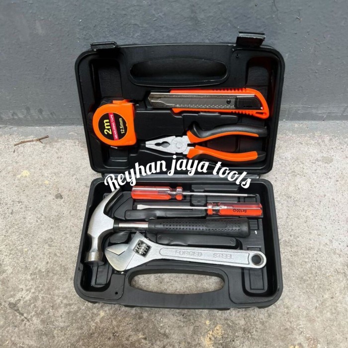 ✅New Wipro Tool Kit Set 8 Pcs With Box Peralatan Tukang Set Wipro Terbatas