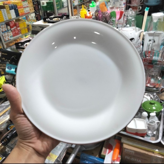 ✅Original 1 Lusin Piring Makan Ceper 9 Inch Indokeramik / Dinner Plate Keramik 9 Diskon