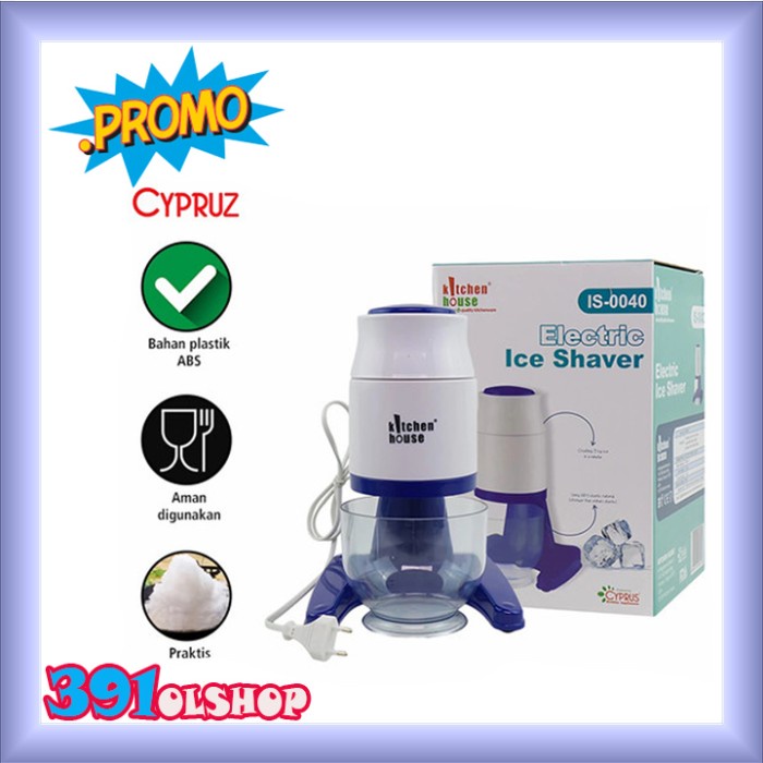 

✅Ready Alat Penyerut Es Listrik Kitchen House Electric Ice Shaver Pelumat Es Berkualitas