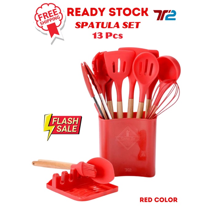 ✅Ready Tritu Sutil Kitchen Utensil Warna Merah 13 Pcs Diskon