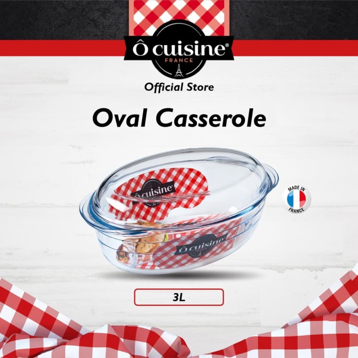 

✅Original Loyang Kaca Oval Casserole Ocuisine Tahan Panas Dan Dingin Diskon