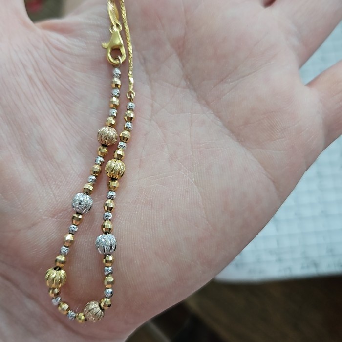 ✨Sale Gelang Serut Merica Pentol Gold Cantik Simple Ubs Emas Asli 375 8K Terbatas