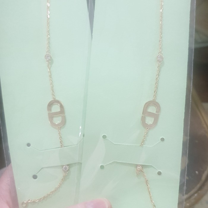 ✨Sale Gelang Serut Polos Cd Emas Asli 375 8K Ringan Simple Logo Terbaru