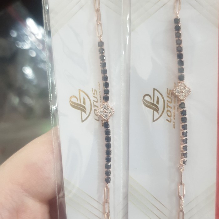 ✨Sale Gelang Rantai Syahnaz Paperclip Emas Asli 700 70 Bunga Kembang Ubs Diskon