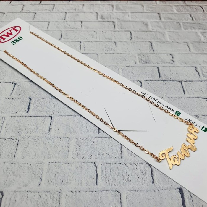 ✨Sale Kalung Zodiak Taurus Kuning 375 Kekinian Limited