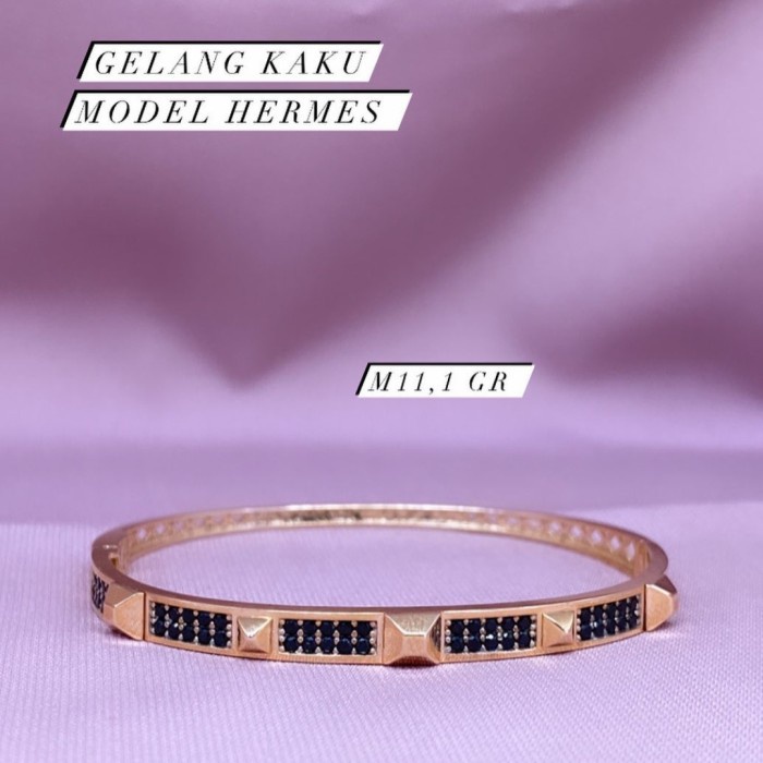 ✨Sale Gelang Emas Hermes Batu Onix 75 Berkualitas