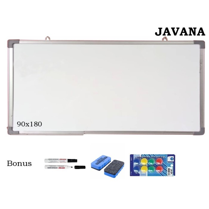 

✨Sale Papan Tulis Whiteboard Gantung Magnet Javana Single Face 90 X 180 Cm Diskon
