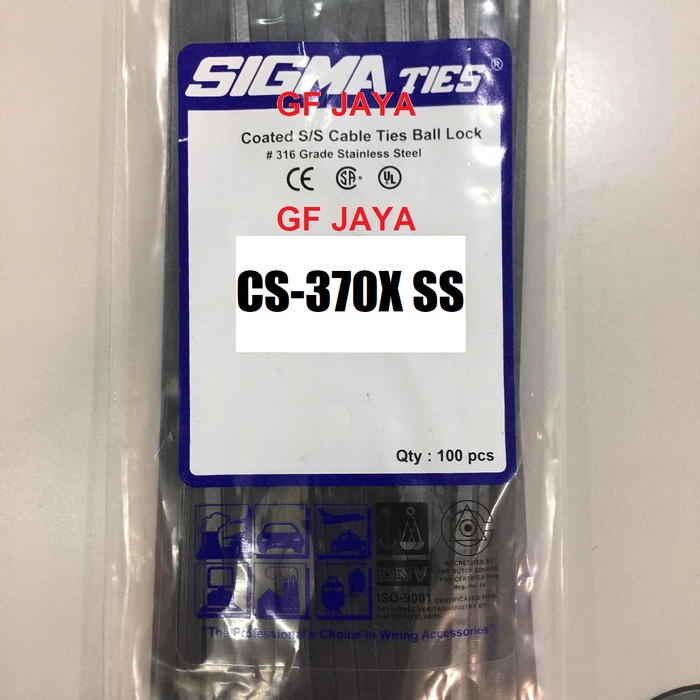 

✨Ready Kabel Ties Stainless Steel Sigma Cs 370X Ss 37Cm X 7.9Mm Coated Berkualitas