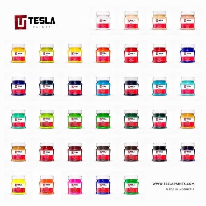 

✨Ready Tesla Paints 125Ml X 42 Warna Complete Set Cat Akrilik Terbaru