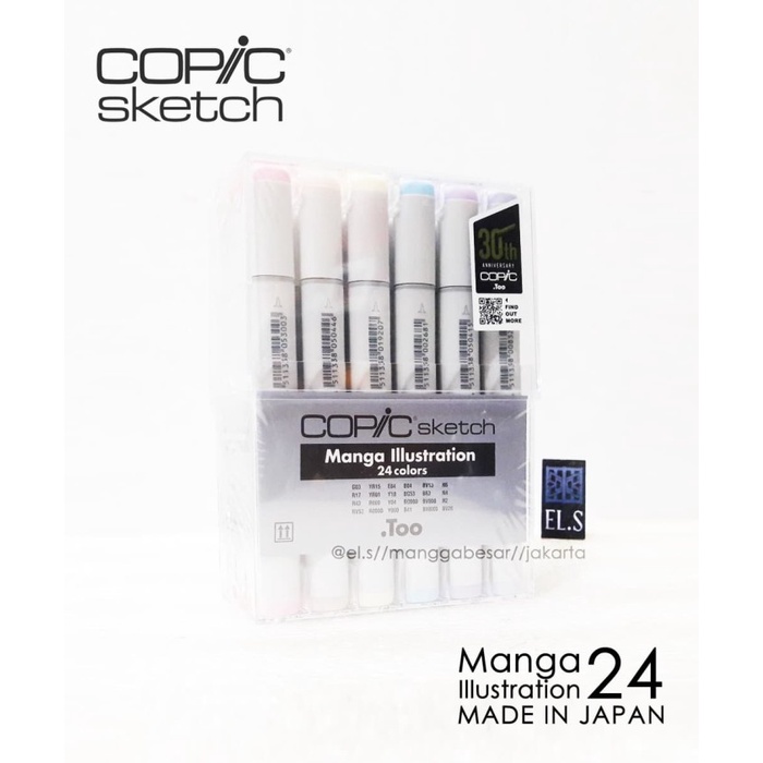 

✨Ready Copic Sketch Marker Manga Illustration Set 24 Berkualitas